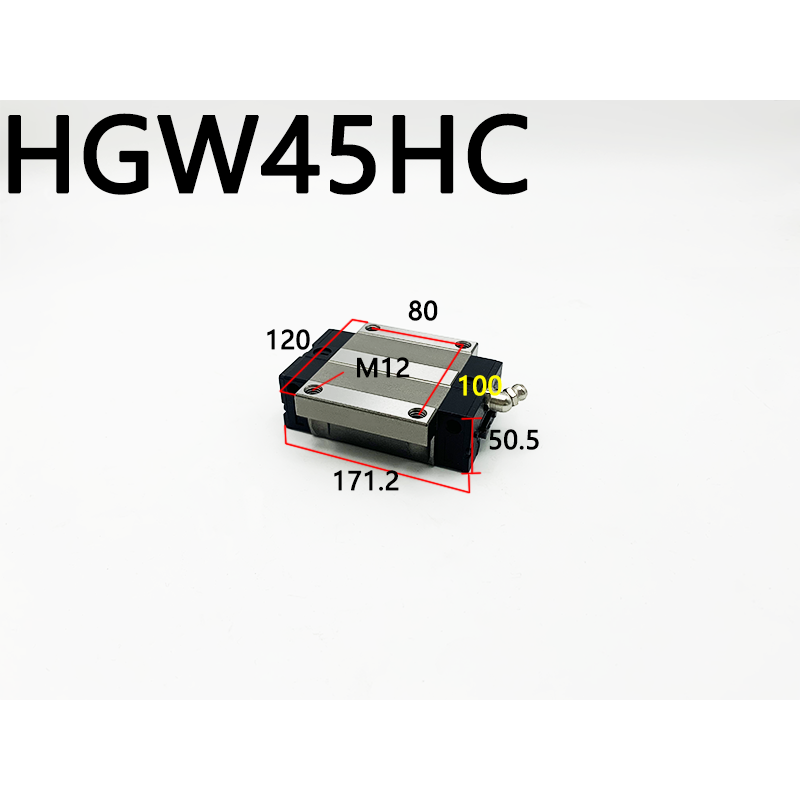 Lengthened HGW15-HGW65CC Linear Guide Slider