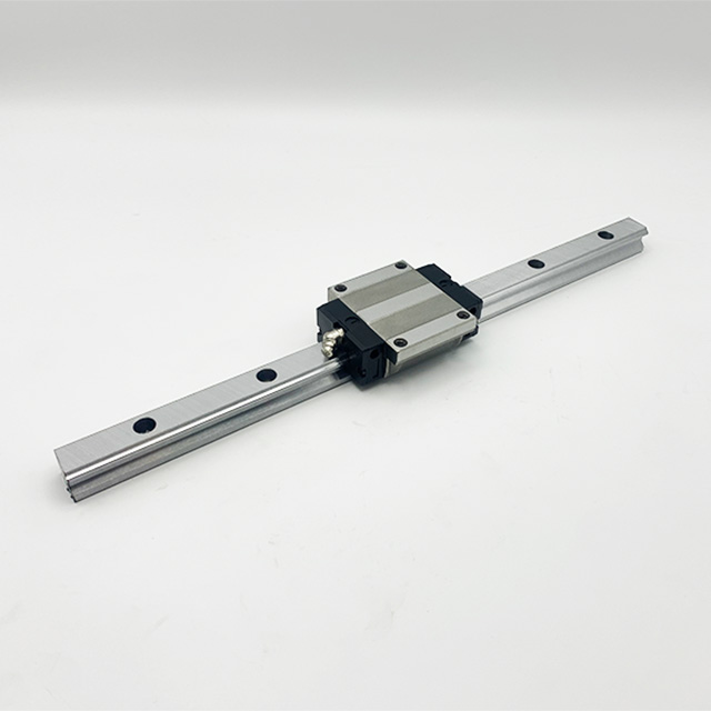 Precision linear guide installed on a CNC machine frame